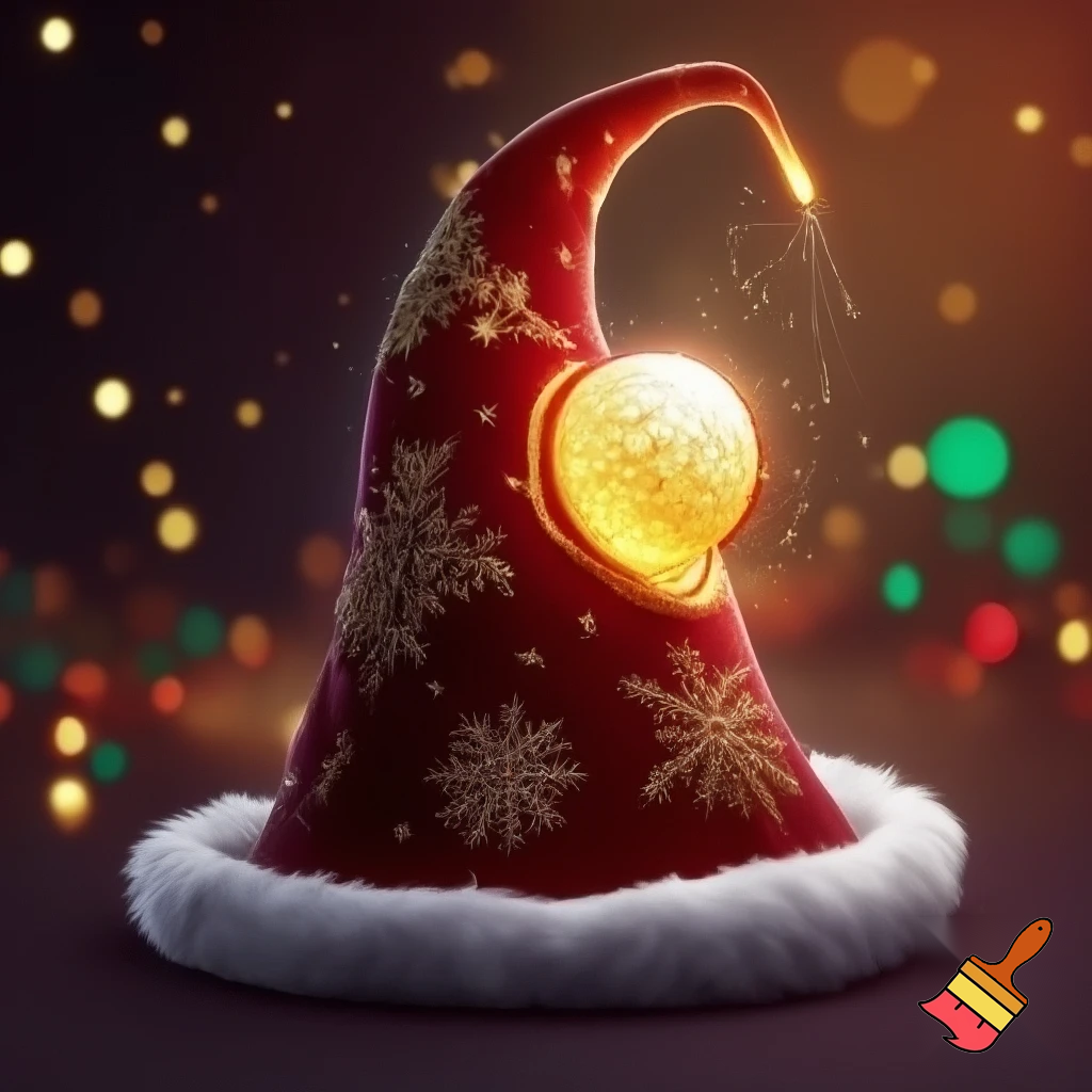 Christmas wizard hat red magic trick