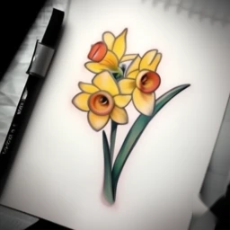 december birth flower tattoo