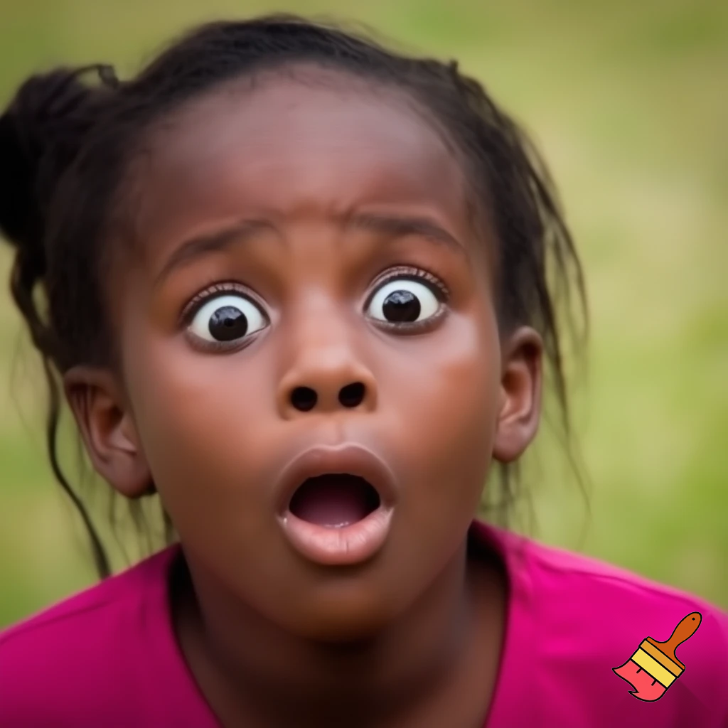black girl shocked 
