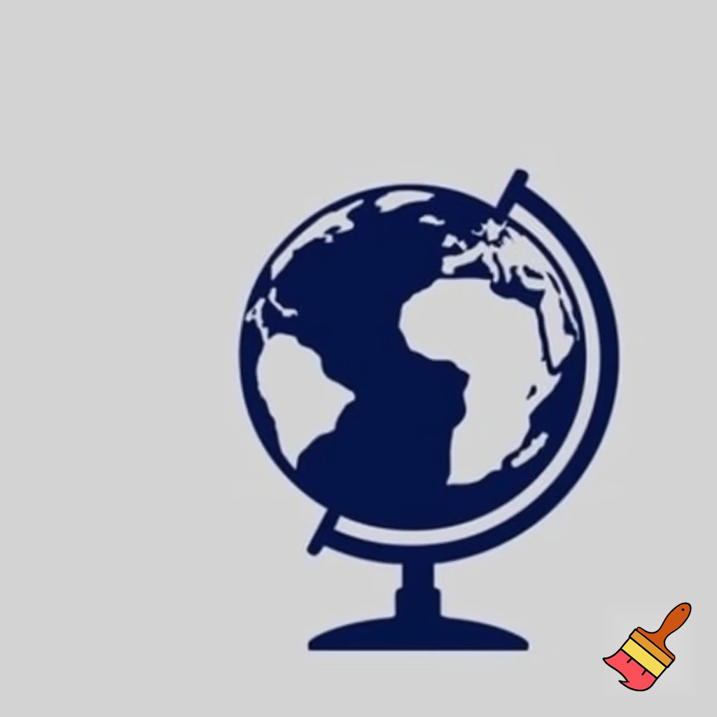 can you create a logo taht is dark navy blue and it showtype an compas in a globus form, that a compas is insted a globus, old globe with stand and looks like this but with compas  