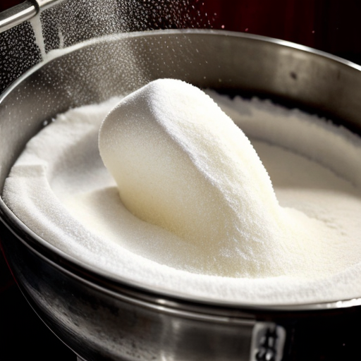 sugar falling through a sieve