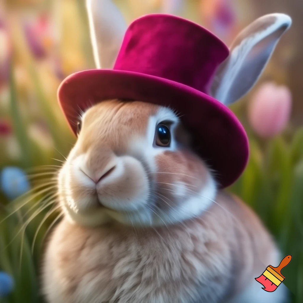 Easter bunny top hat Velvet
