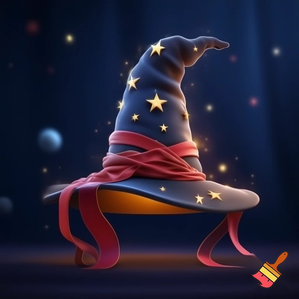 Christmas wizard hat stars and means read