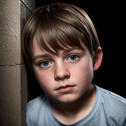 make an very Erie picture of a kid in the basement in the corner and make the picture look like it was tooken from the guy that kidnapped the guy