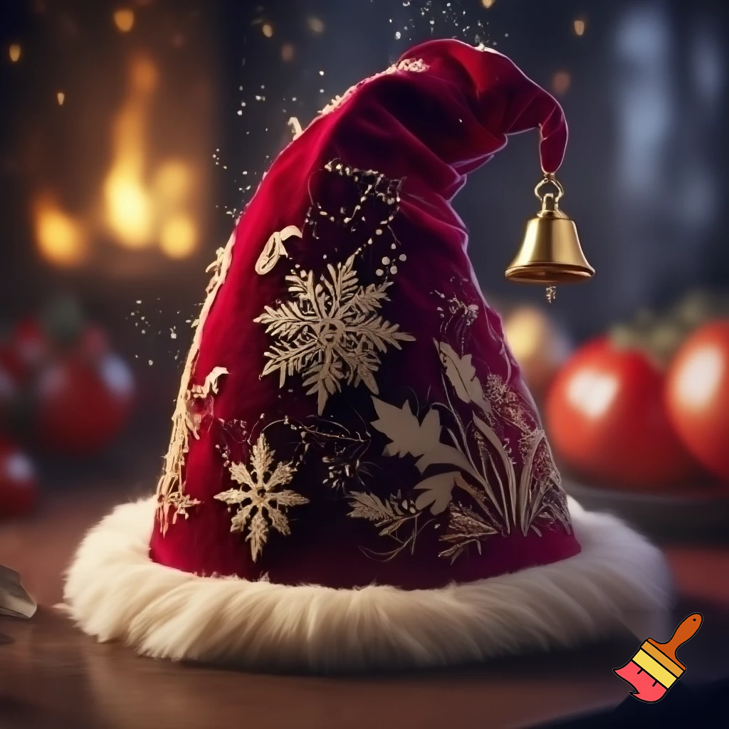 Christmas wizard hat velvet