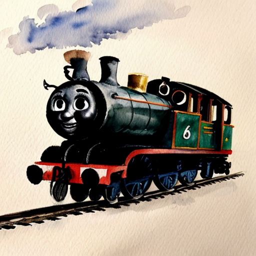 sketch of thomas the tank engine