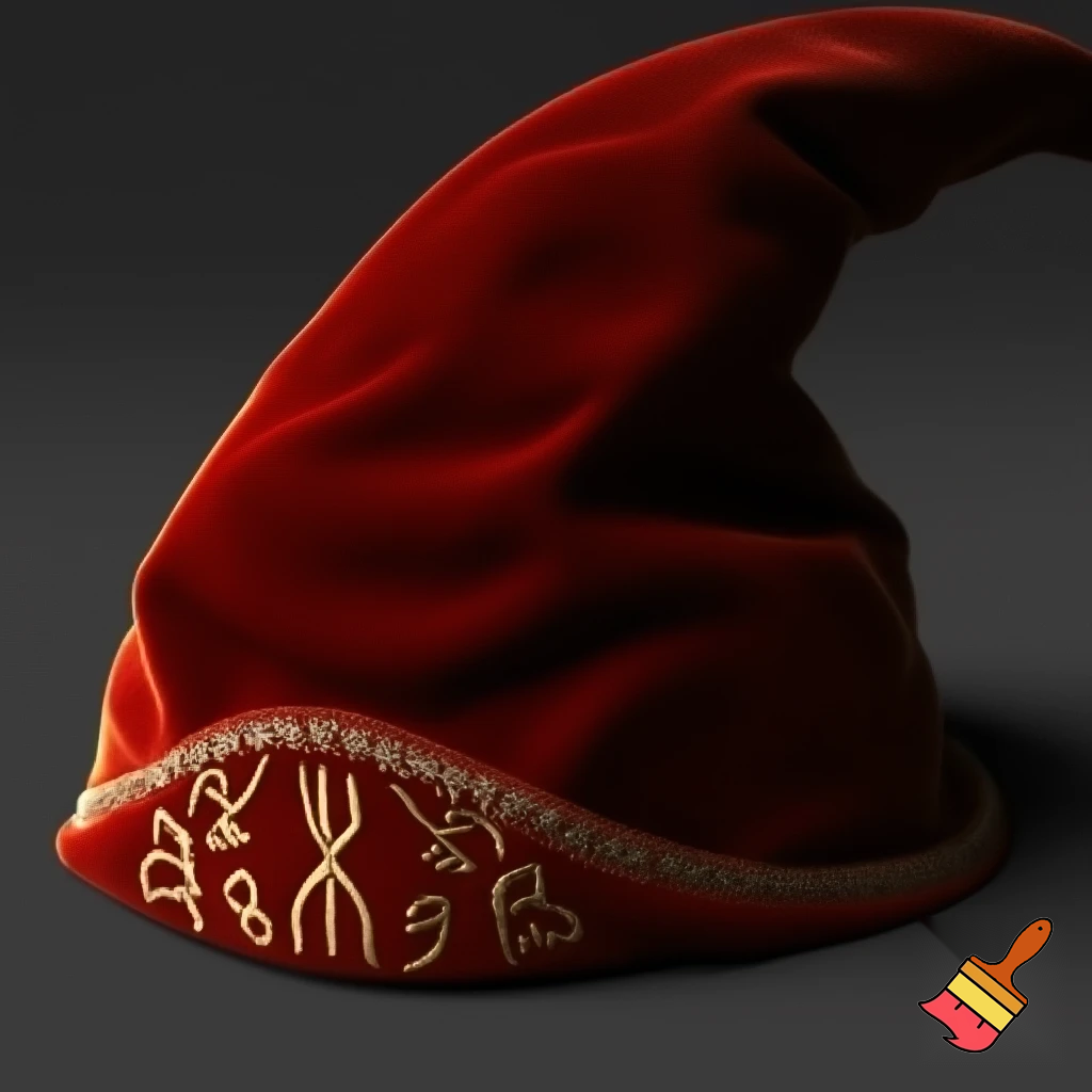 A wizard Santa Claus hat read✨✨🎄💫 velvet