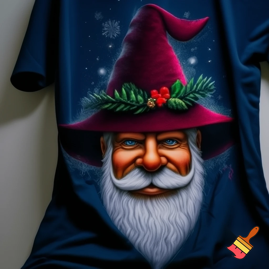 Christmas wizard hat a T-shirt magic T-shirt a big one