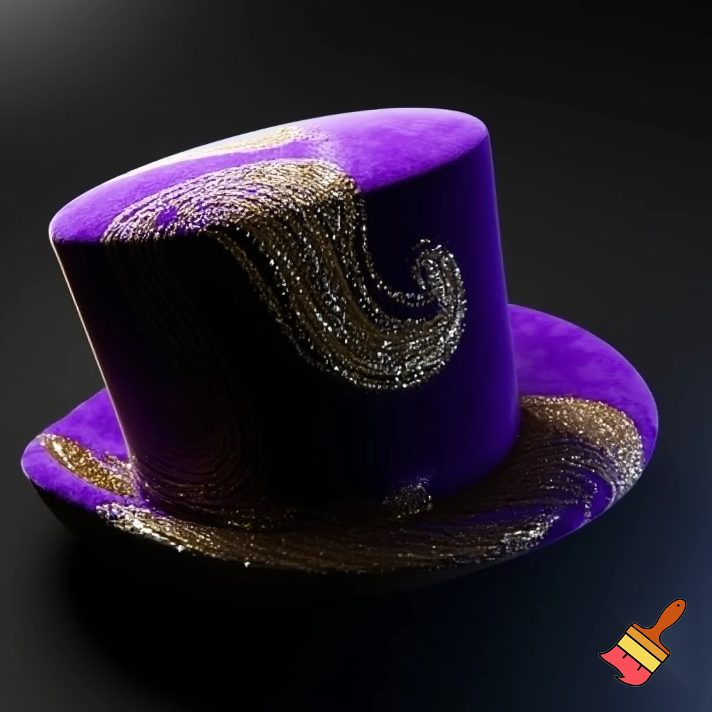 Purple and gold top hat velvet glitter gold purple purple and white purple and white