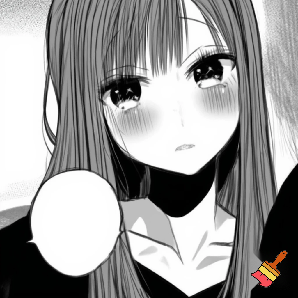 fait la en noir et blanc et plus style manga c une fille cheuveux long et ebourife 

