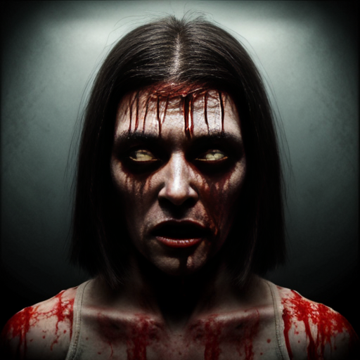 Scary bloody person 