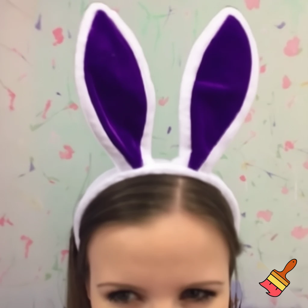 Easter bunny headband, top hat, Easter hat headband, top hat, purple and white, purple and white velvet top hat