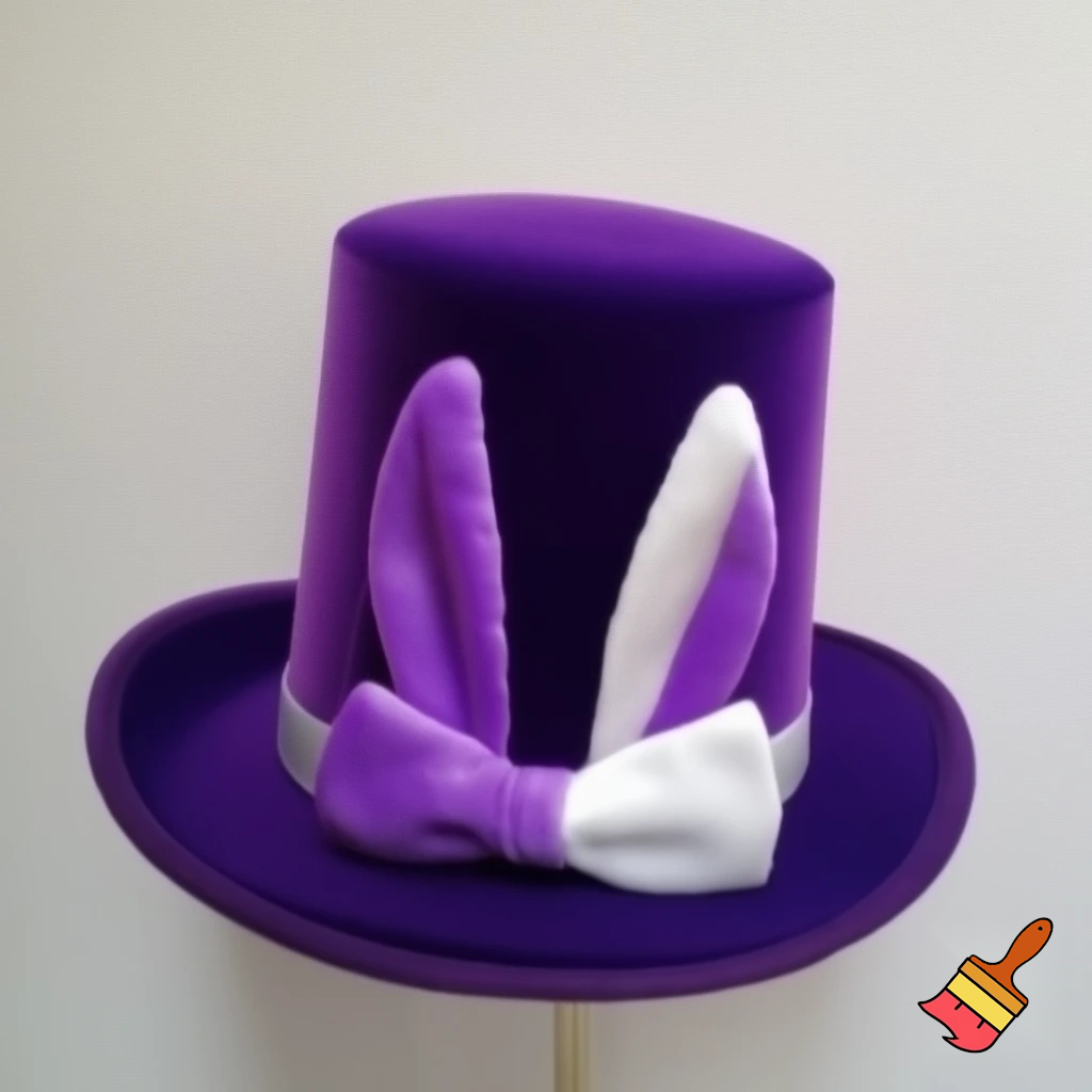 Easter bunny headband, top hat, Easter hat headband, top hat, purple and white, purple and white velvet top hat