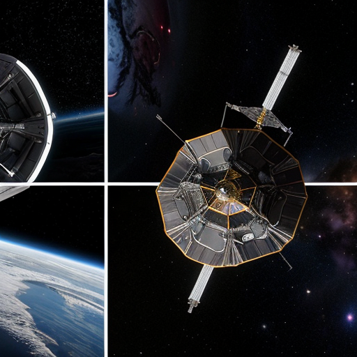 Mostrare l’astronave dall’esterno nello spazio profondo, includendo **due viste nella stessa immagine** (ad esempio vista a tre quarti e vista laterale o dall’alto).  
> L’astronave deve apparire piccola e agile, con fusoliera aerodinamica, propulsori posteriori luminosi, antenne e dettagli funzionali, finestrini panoramici.  
> Illuminazione cinematografica, riflessi realistici sulla scocca, stelle e un pianeta sullo sfondo per dare scala, resa ultra-dettagliata, qualità 4K.