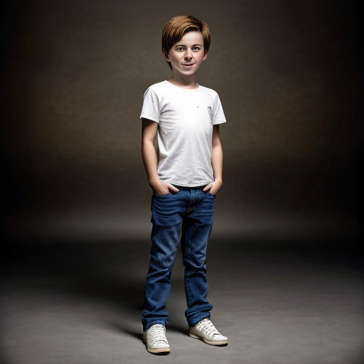 The full body of a completely naked boy standing.