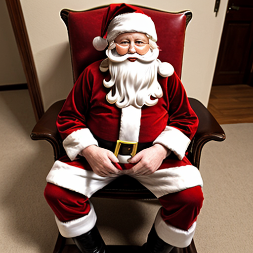 Santa Claus, a chair