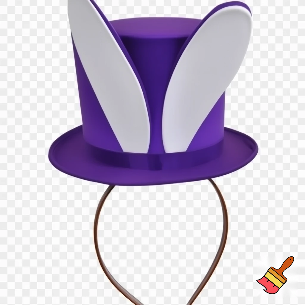 Purple and white top hat Easter bunny headband top hat