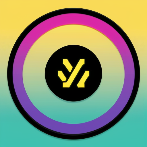 Modern circular gaming logo, text “VARNYXOR” in futuristic font, bright neon color palette (cyan, magenta, yellow), clean minimal design, smooth gradient background, no aggressive character, simple and aesthetic, high contrast, sharp edges, vector art, profile picture ready
