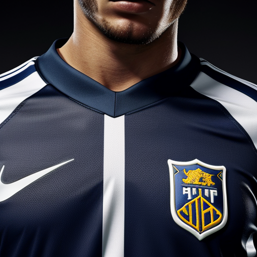 A nike football kits with club logos and sponsors 