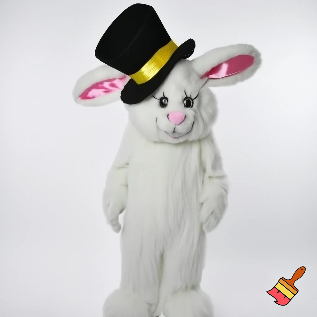 Mascot costume, Easter bunny top hat special top hat