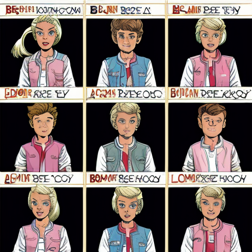 planche de bande dessinée humoristique en 6 cases (grille 3x2), style BD colorée, décor : parking d’un lycée, personnages récurrents : une fille blonde confiante style Barbie (queue de cheval, vêtements roses) et un garçon blond style Ken (veste de lycée).

Case 1 : voiture décapotable rose en panne avec fumée, Ken retrousse ses manches avec confiance devant le moteur, Barbie lève un sourcil sceptique.

Case 2 : Barbie pointe le garçon du doigt comme une prof qui corrige une erreur, Ken regarde autour de lui confus.

Case 3 : Barbie explique quelque chose calmement, Ken a une petite bulle au-dessus de sa tête avec un cerveau et des engrenages qui bug.

Case 4 : Ken essaie de réparer le moteur et fait tomber des pièces, beaucoup de fumée, moment comique chaotique, Barbie met des gants de mécanicien.

Case 5 : Barbie répare le moteur facilement, la voiture redémarre, Ken la regarde avec surprise.

Case 6 : la voiture fonctionne, Barbie sourit fièrement bras croisés, Ken se gratte la tête gêné.

style bande dessinée moderne, couleurs vives, expressions exagérées, bulles de dialogue vides, lignes propres, ambiance humoristique scolaire