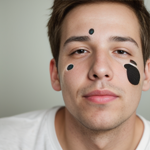 short white guy with a mole on his face

