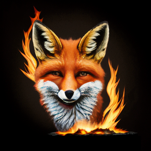 en ræv lavet af ild