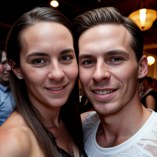 Goretzka and Vanessa at the party