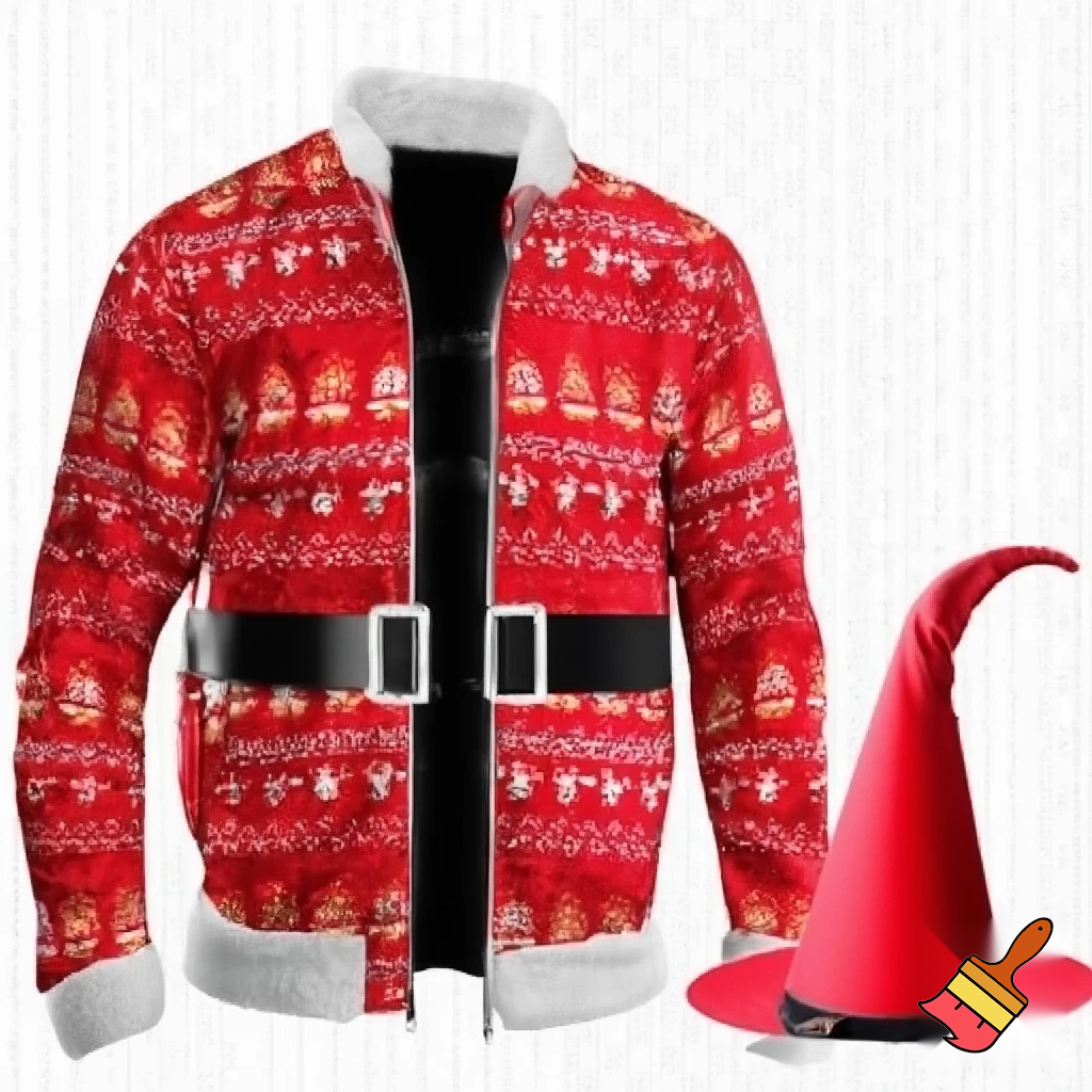 A wizard jacket Christmas jacket Santa Claus wizard Christmas shoes Christmas wizard hat