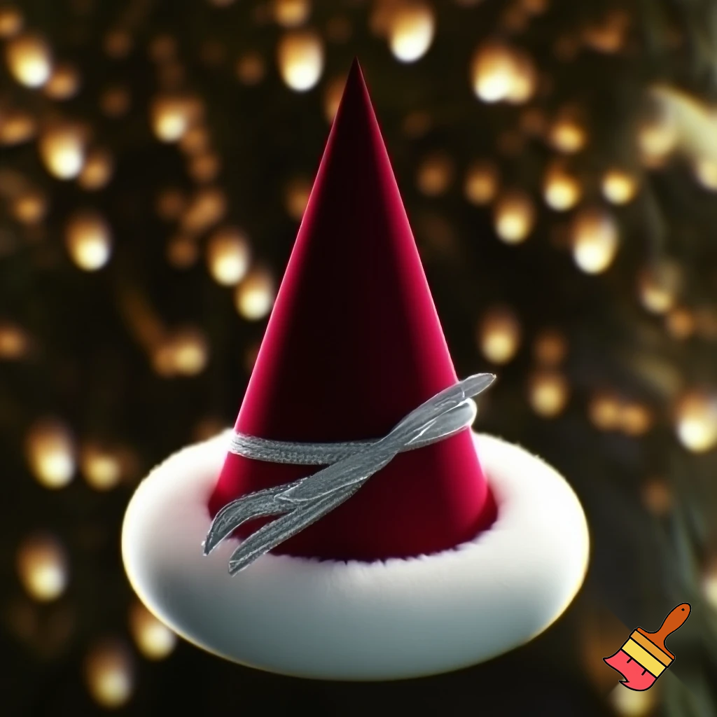 A wizard Christmas hat read the correct colour