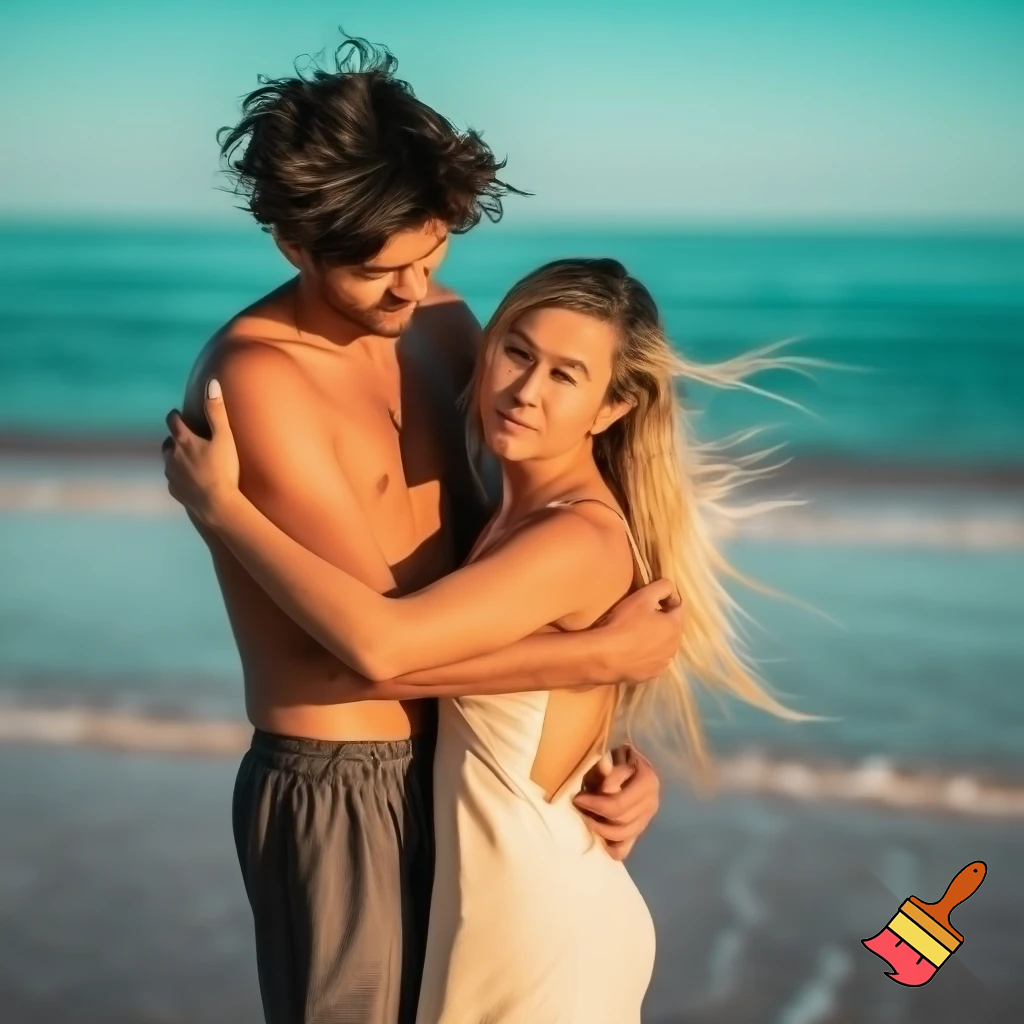 Sexy couple on the beach