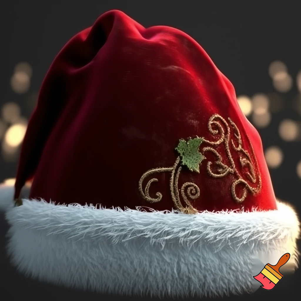 Christmas Santa Claus velvet hat delicate special delicate hat