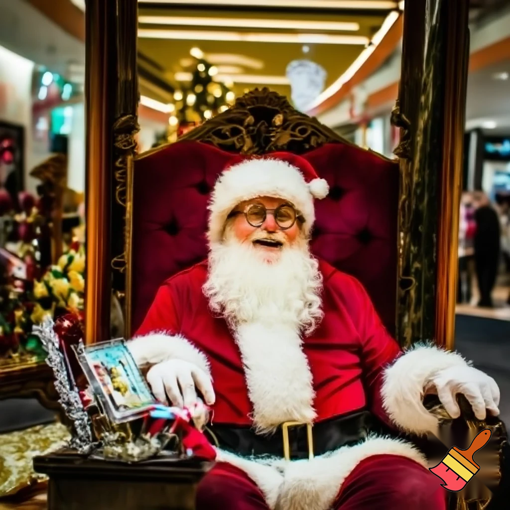 Santa Claus shopping mall Santa Claus chair at the shopping centre photo boot photo Santa Claus photo Santa Claus’s glasses big Santa chair🎄💫🌟 Felton Gate