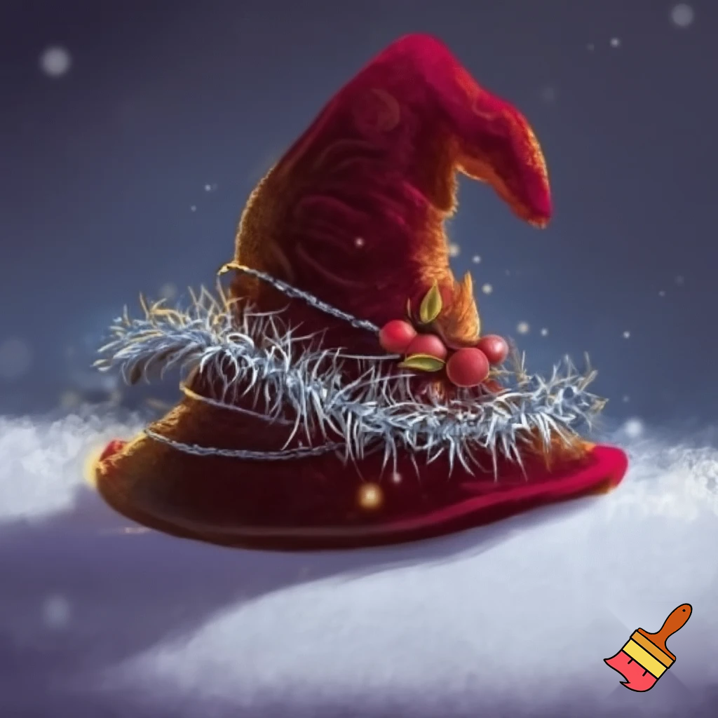 Christmas wizard hat a red one