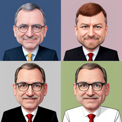 Erstelle mir eine fiktive Karrikatur vom aktuellen Politiker Gordon Schnieder der CDU und stelle die 3 wichtigsten Themenschwerpunkte seiner Partei dar