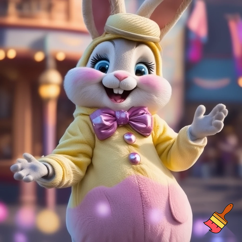 Easter bunny mascot Disneyland costume💫🌠
