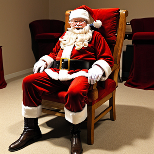 Santa Claus, a chair