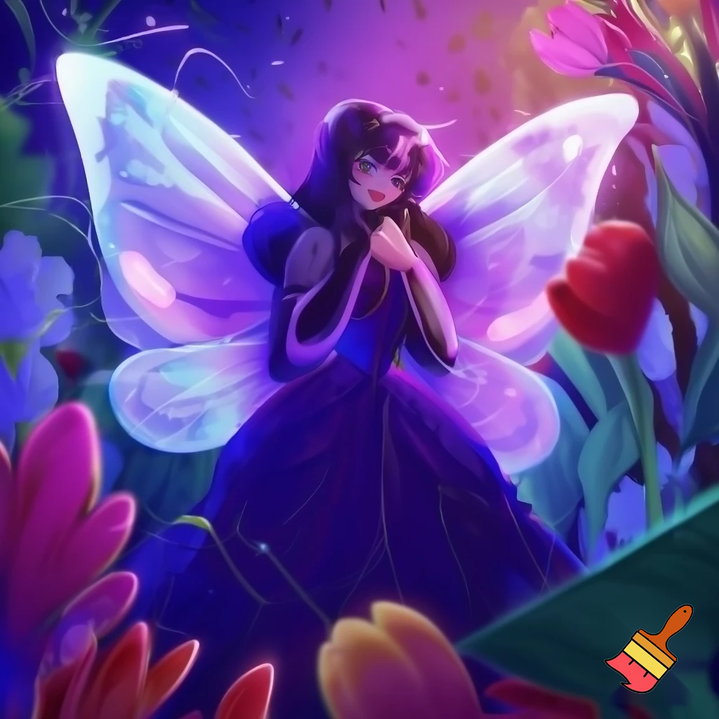 Poppy playtime oc princress lady butterfly purple