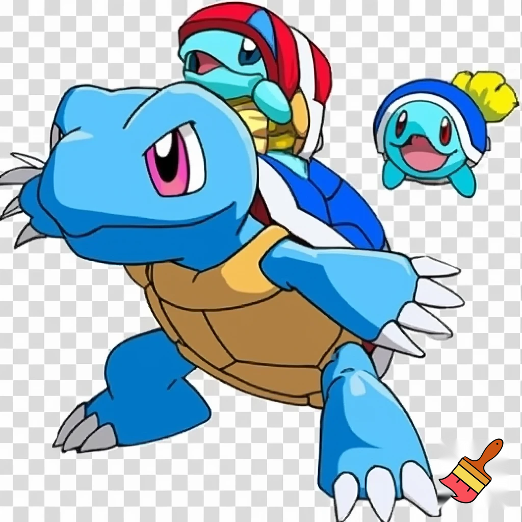 blue agumon veemon digimon squirtle blue wartortle turtle pokemon fusion