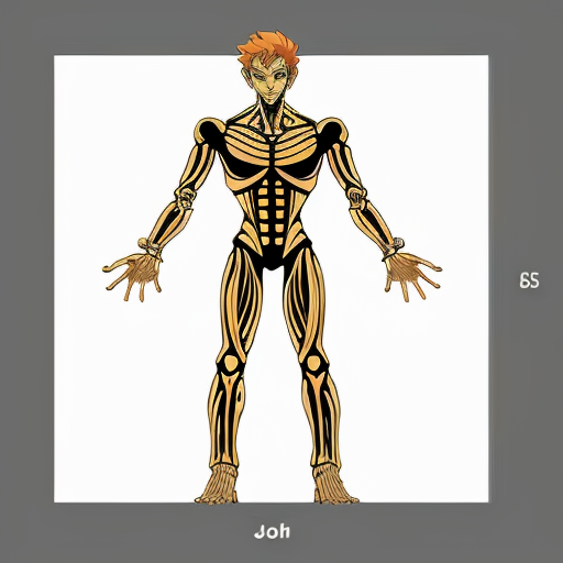 thin humanoid, bad quality, JoJo stand, anime style, there may be different colors, there may be different processes on body, single-color background
