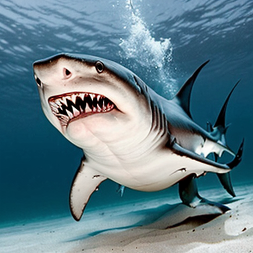 A shark hybrid with a wartermellon