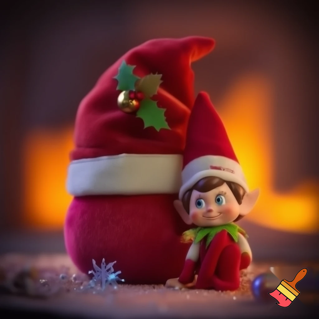 Christmas velvet Santa Claus hat elf on the shelf elf hat