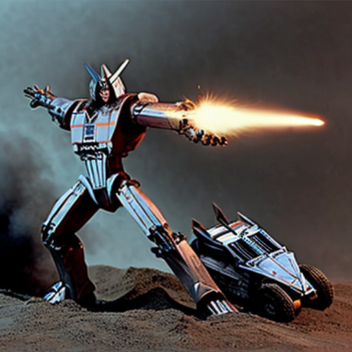 Starscream getting shot by megatron and then buried by megatron 