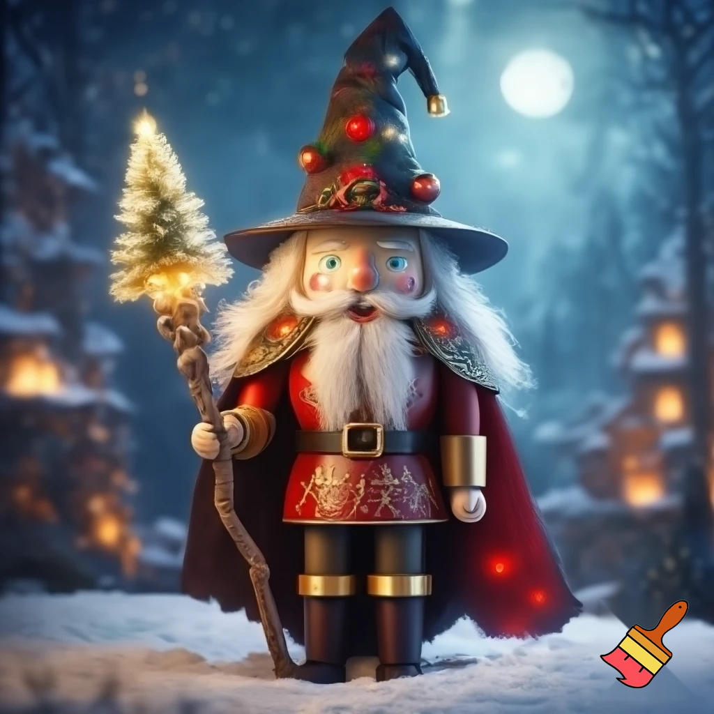 Santa Claus Nutcracker wizard nutcracker📿💫🌟✨⭐️ a wizard hat our Christmas hat