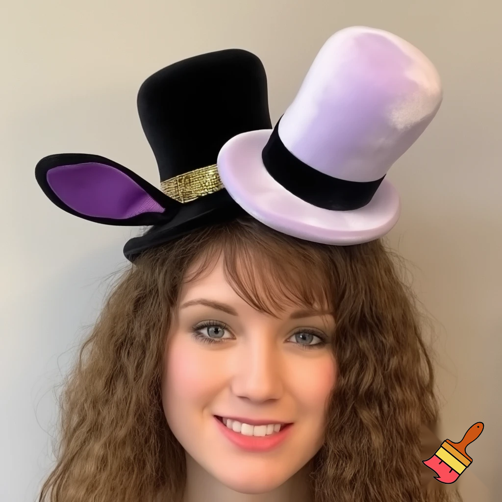 Easter bunny top hat headband, purple white with gold glitter fabric and velvet velvet gold special gold and delicate velvet and delicate and black purple top hat headband precious glitter, purple and white
