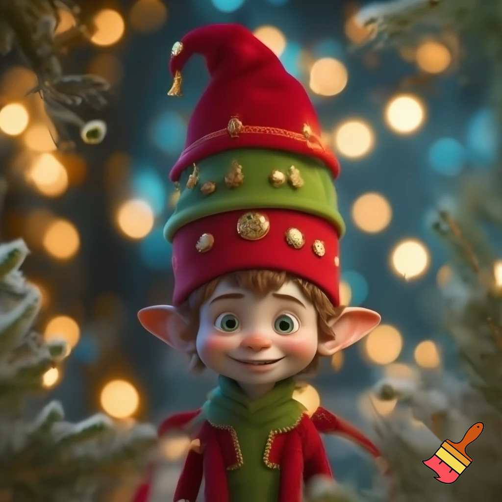 Christmas hat Elf on the elf hat velvet Christmas hat elf hat Christmas hat