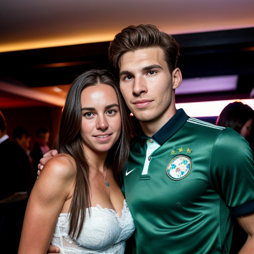 Goretzka and Vanessa at the club 