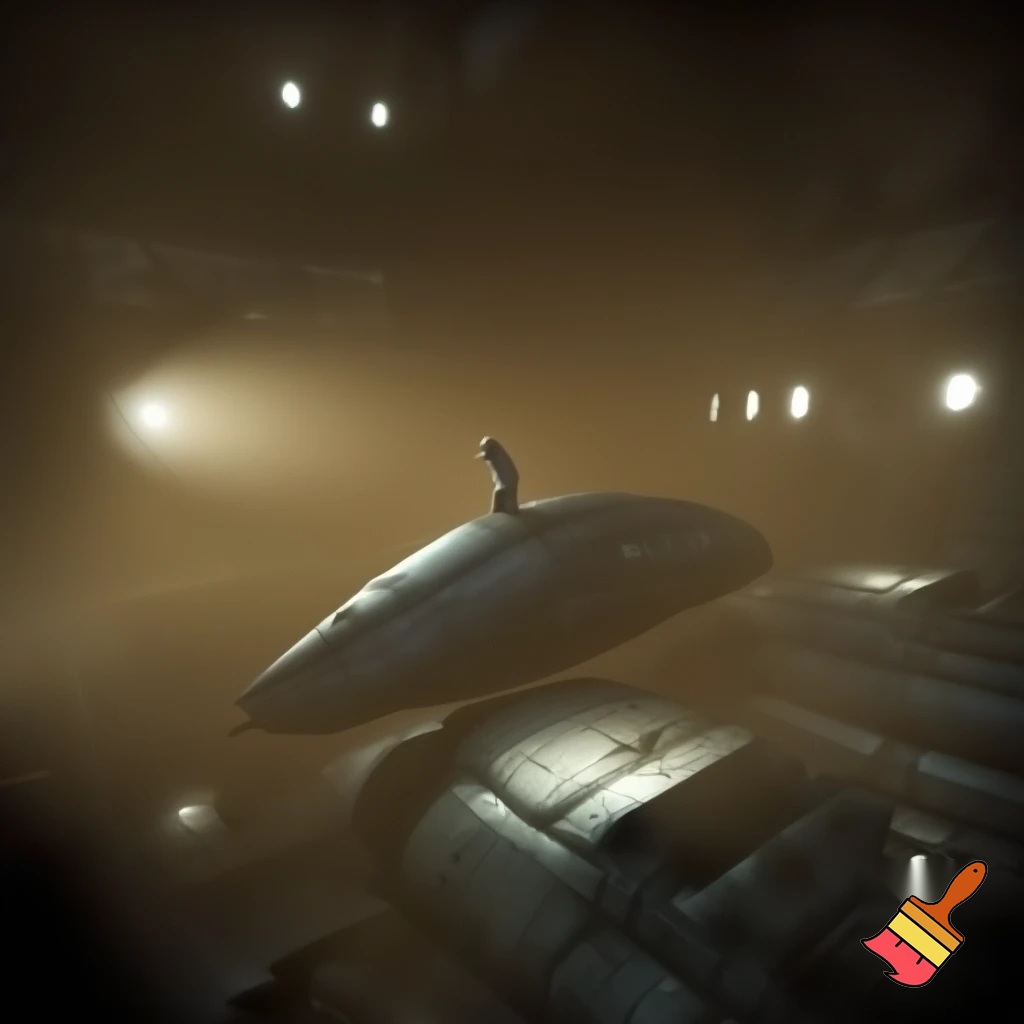 Hidden cryo-hangar under dust layers — a sleek single-purpose spacecraft being prepared, rows of embryo cryo-bays, protagonist loading select pods, soft lamplight in contrast to deep shadow, epic launch atmosphere, cinematic wide-angle, highly detailed industrial sci-fi.

Settings / Steps:

Aspect ratio 2:1 or 16:9.

Lighting: low-key, with backlight halo as engines ignite.

Elements: scuffed metal, dust particles, reflected warning lights.

Convey weight and quiet sorrow.


Negative prompt: crowd, modern commercial logos, watermark, low detail

Variations: launch silhouette against planet; interior cockpit view.
