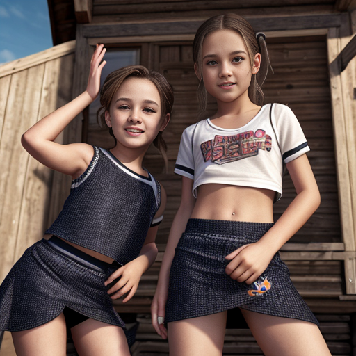 Boys skirts and playing with girls and chalet