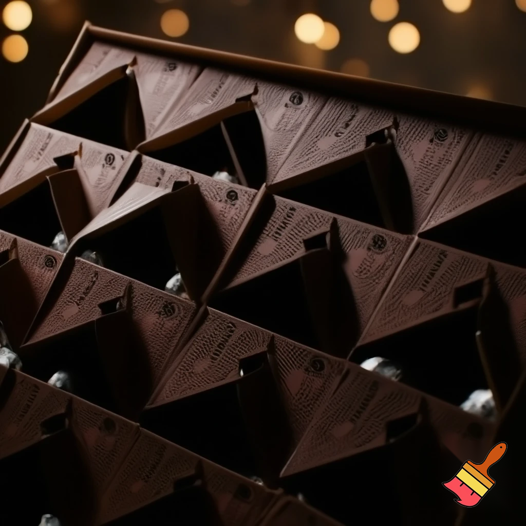 Chocolate calendar open calendar open calendar Numbers to get to Christmas